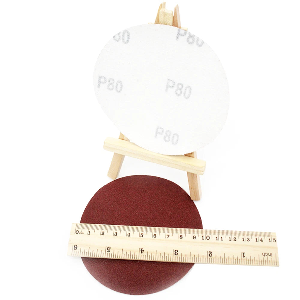 Dry 75/100/125/150 mm Red Abrasive Sanding Disc Hook Loop Sandpaper Grit 40-2000