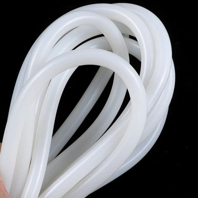 Silicone Tubing — Food Grade Silicone Rubber Hose, White & Clear, 5m Rolls