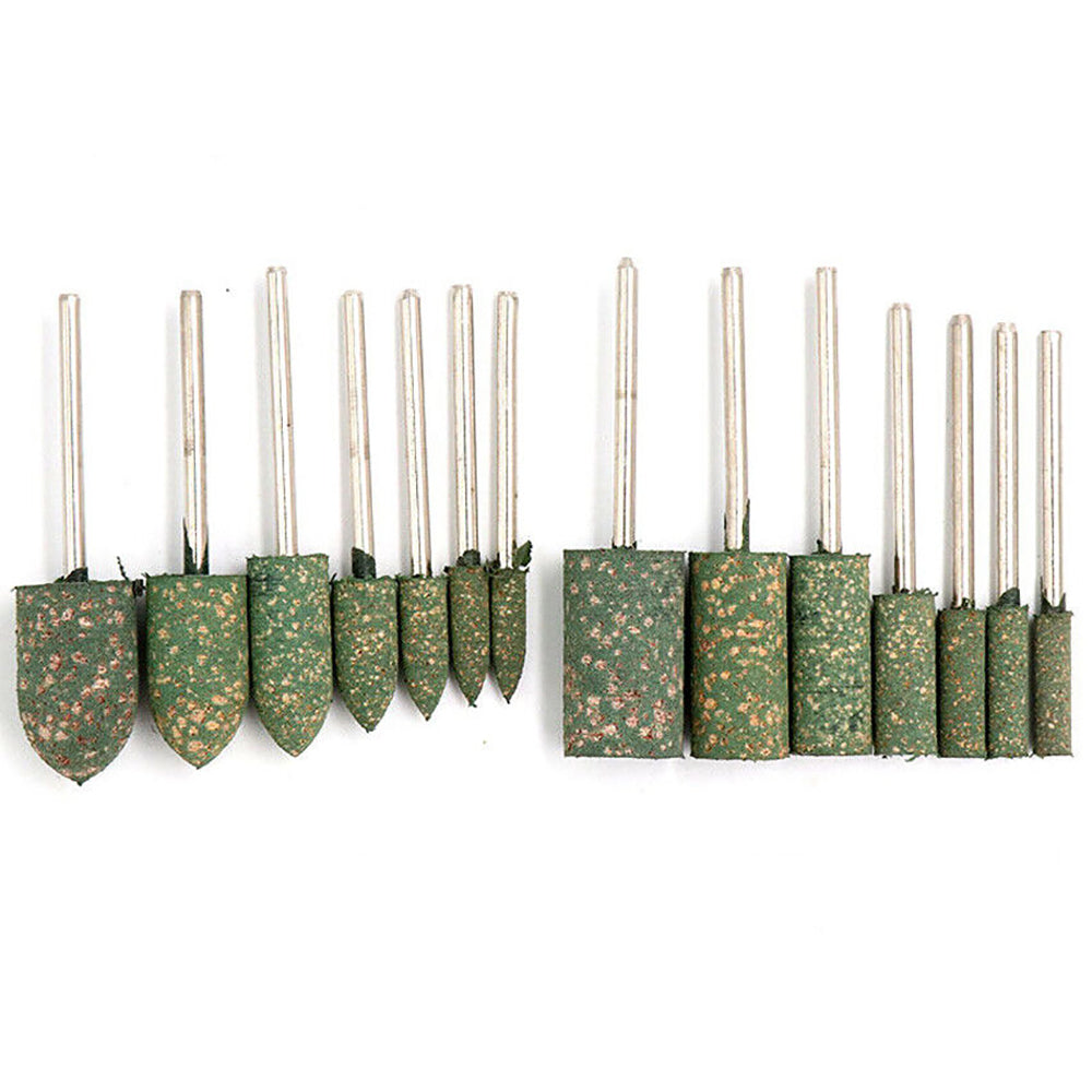 Rubber Grinding Head 2.35/3mm Shank Bullet/cylindrical/T Type Grinding Buffing Wheel Polishing Burr Metal Wood Jade Stone