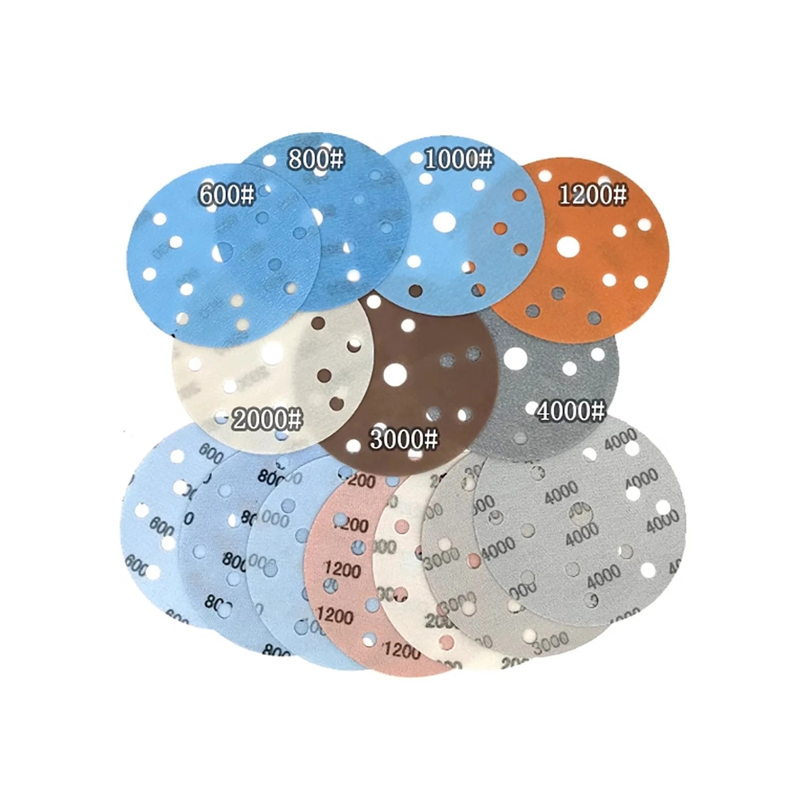 6" 150mm Wet and Dry Sanding Discs Film Sandpaper Hook & Loop Pads 600-5000 Grit
