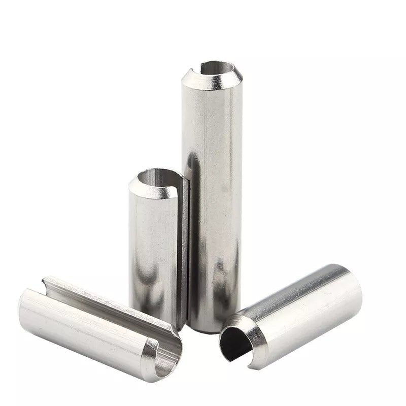 304 Stainless Steel Spring Pins Cylindrical Elastic Open Dowel Pins M3.5 - M5(10pcs) - HomeDIYer