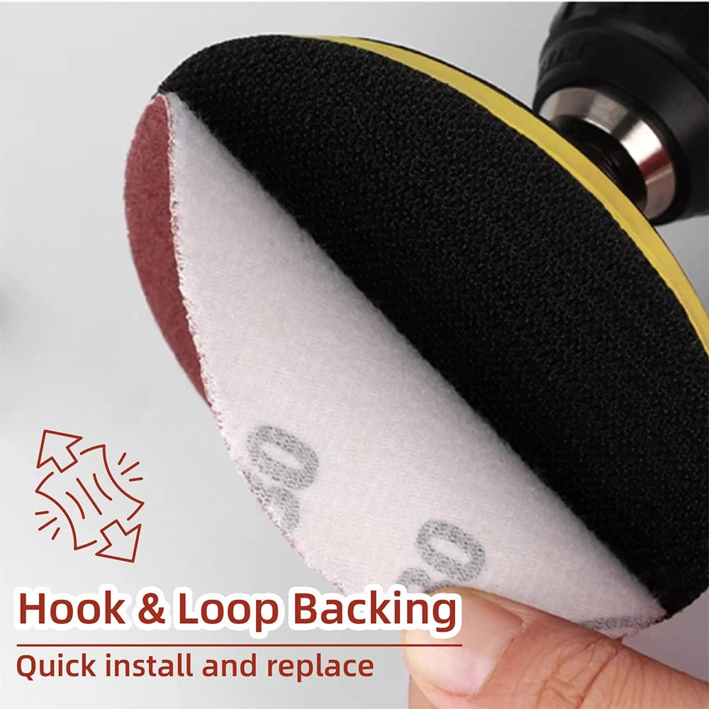 1" to 7" Inch Dry Sanding Discs Pads Hook & Loop Sandpaper Pads 40-2000 Grit