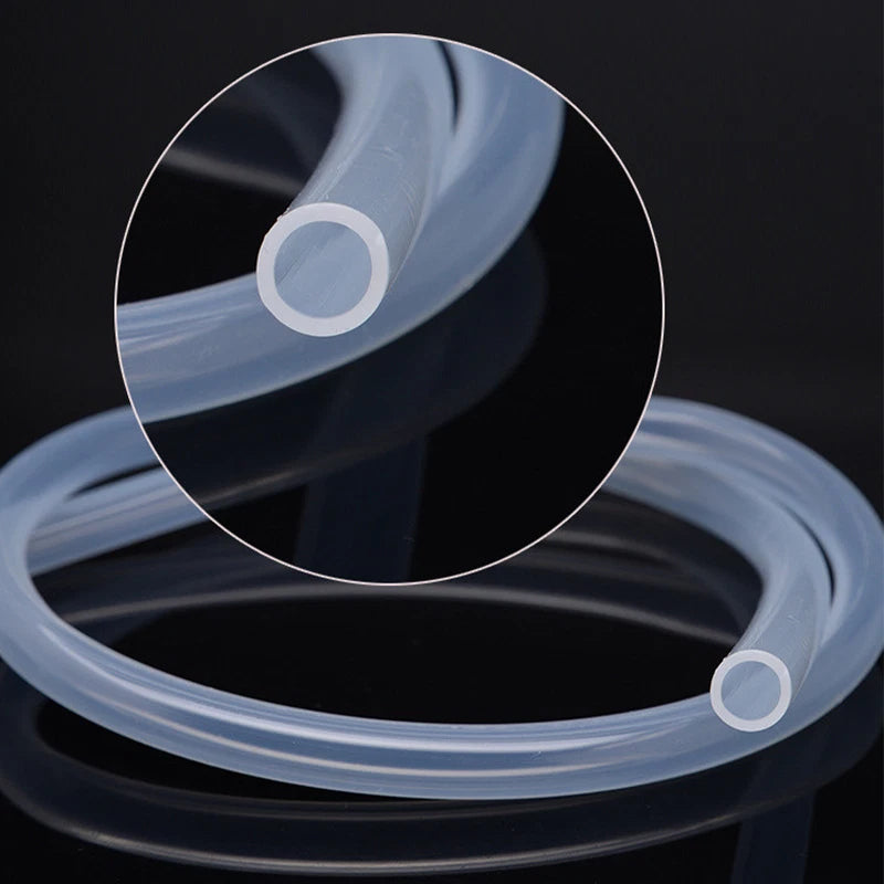 Silicone Tubing — Food Grade Silicone Rubber Hose, White & Clear, 5m Rolls