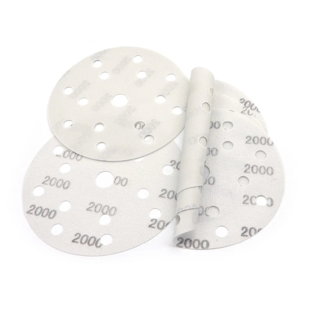 150mm 15 Hole 600~5000 Grit Wet/Dry Sanding Discs 5Inch Sandpaper Hook&Loop Pads