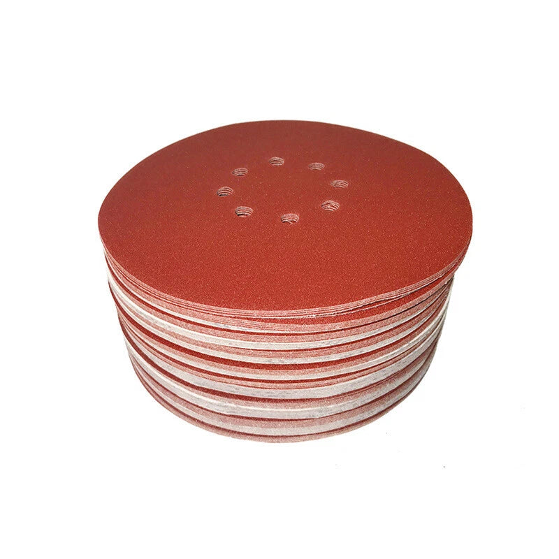 9" 225mm 8 Hole Sanding Discs Hook & Loop Sandpaper Pads Orbital 40-2000 Grit