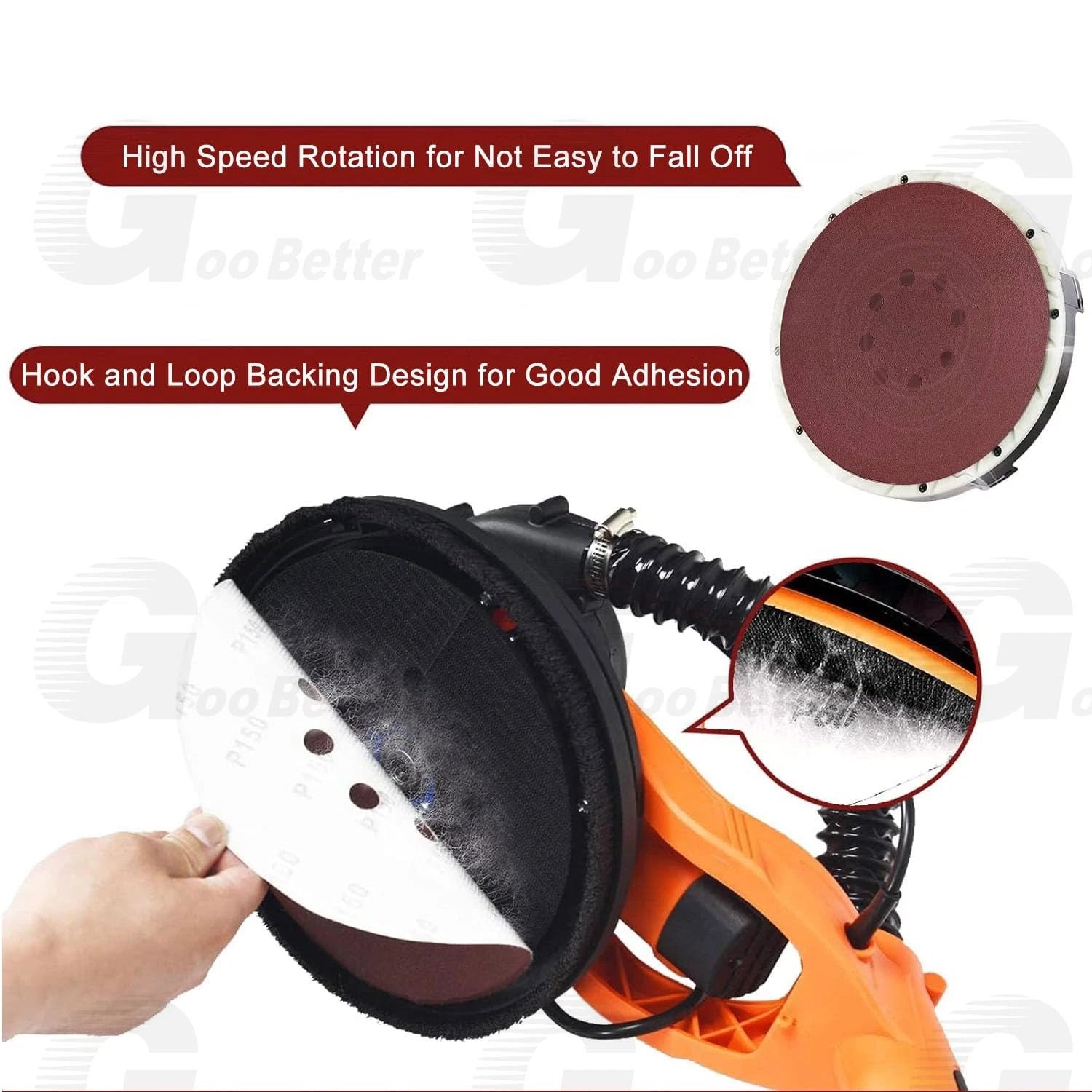 10Pcs 7 Inch 8 Hole Hook & Loop Sanding Disc 40-400 Grit for Flocking Sandpaper
