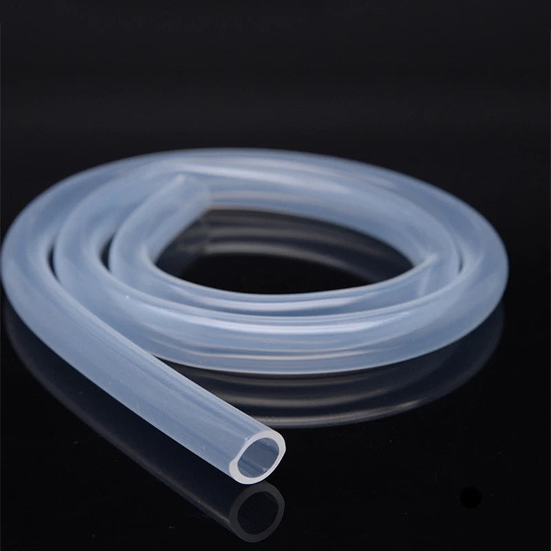 Silicone Tubing — Food Grade Silicone Rubber Hose, White & Clear, 5m Rolls