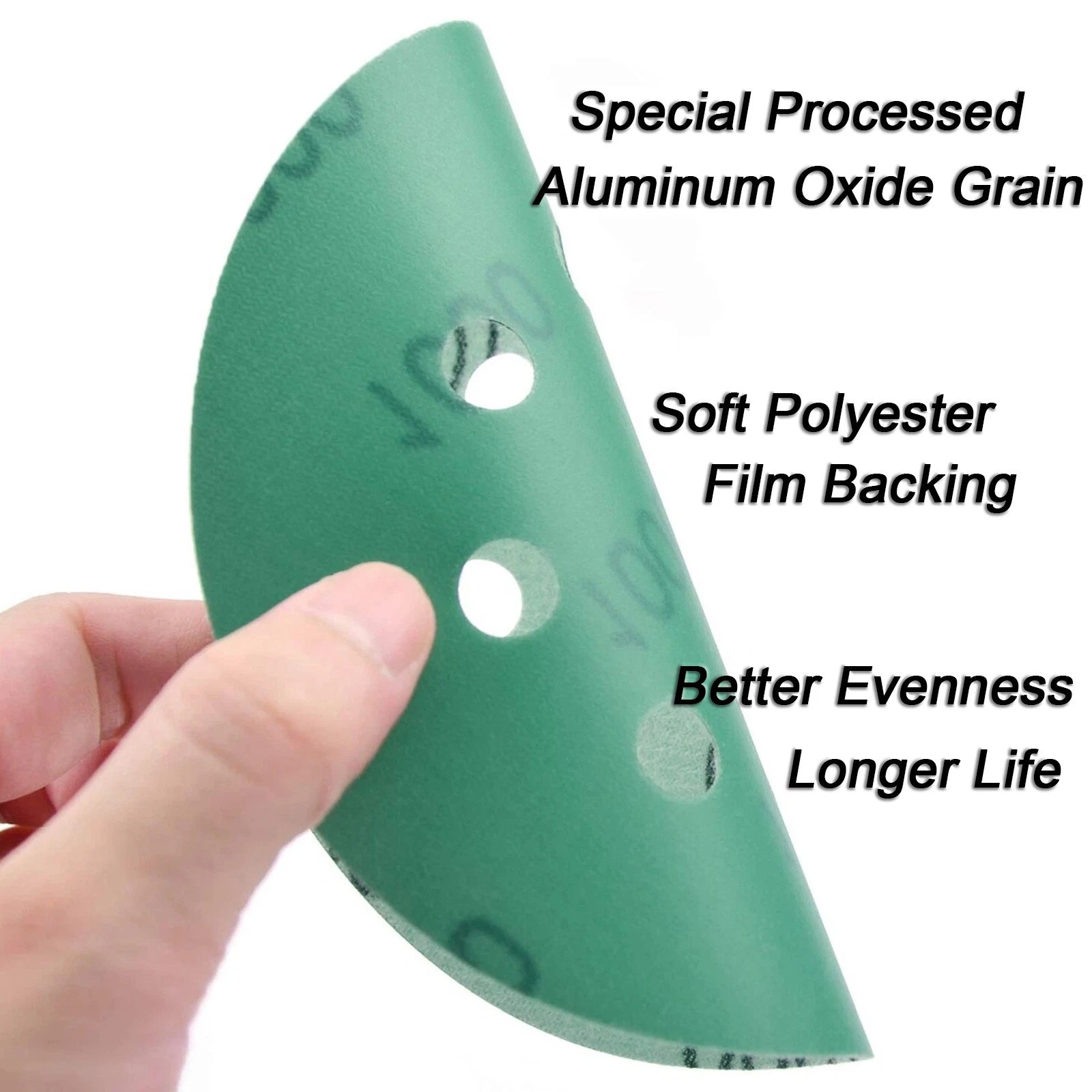 5 Inch 125mm Wet and Dry Sanding Discs Sandpaper Film Pads 40-2000 GRIT 5 Hole