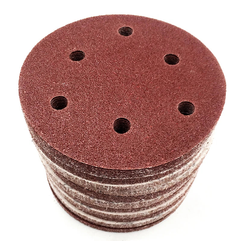5/6 Inch Sander Sanding Discs Pads 40-800 Grit Hook and Loop Sandpaper 125/150mm