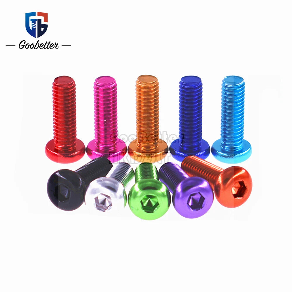 M3.5 Hex Socket Pan Head Screws — Color Anodized Aluminum Alloy, Multiple Lengths