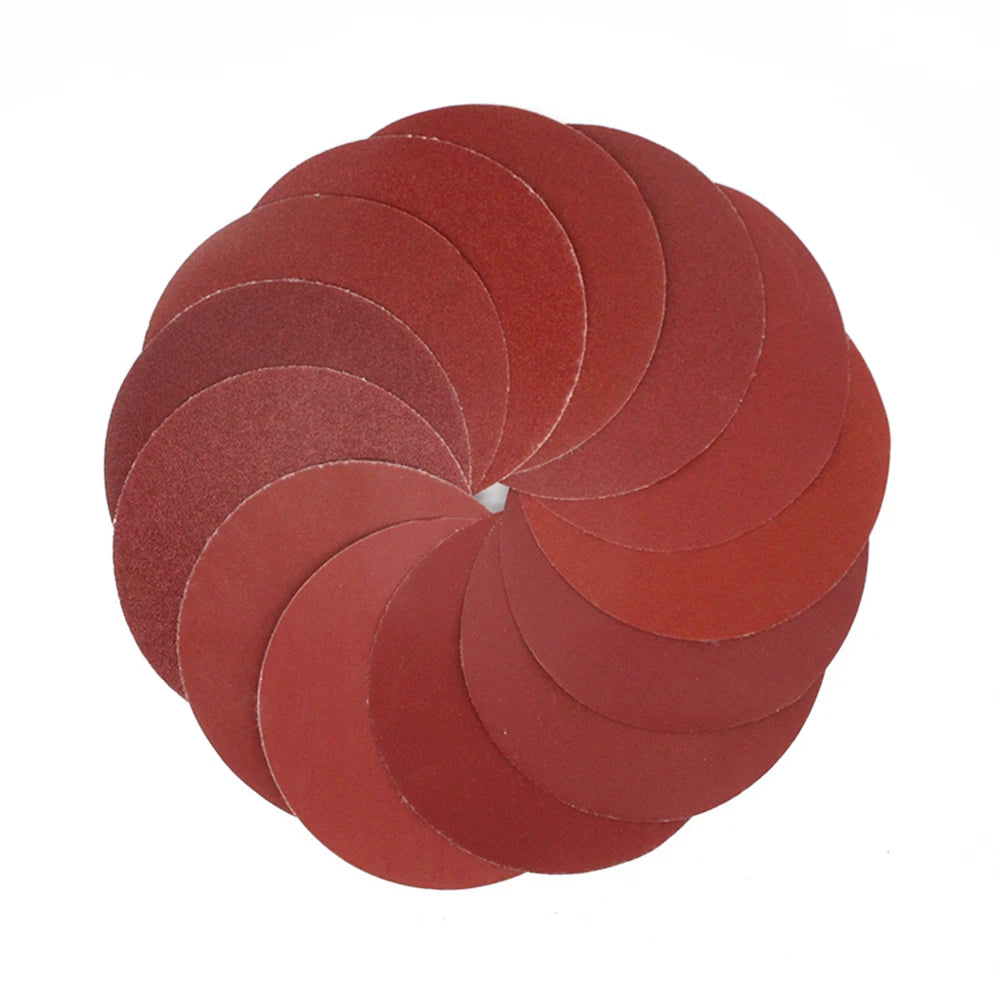 Dry 75/100/125/150 mm Red Abrasive Sanding Disc Hook Loop Sandpaper Grit 40-2000
