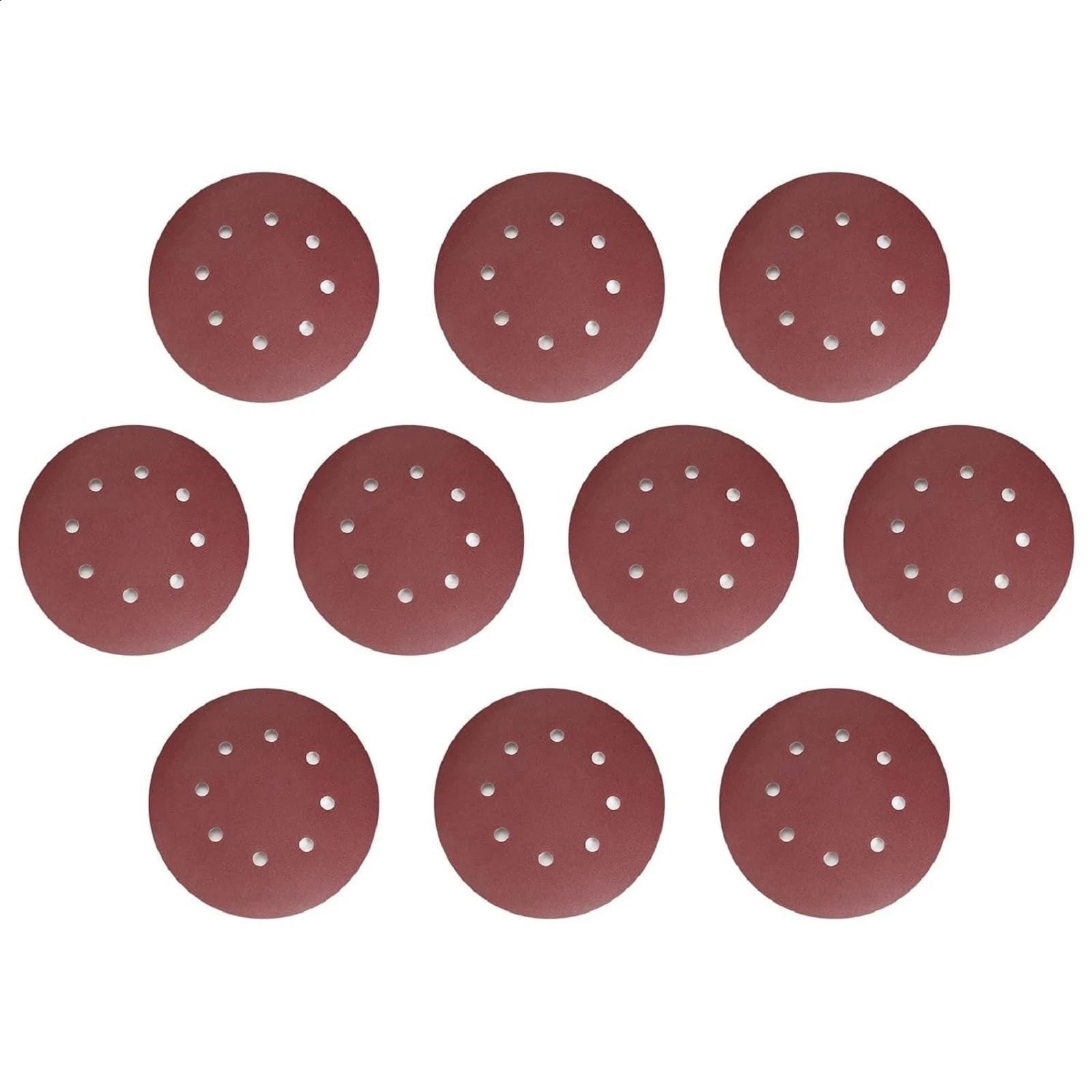 10Pcs 7 Inch 8 Hole Hook & Loop Sanding Disc 40-400 Grit for Flocking Sandpaper