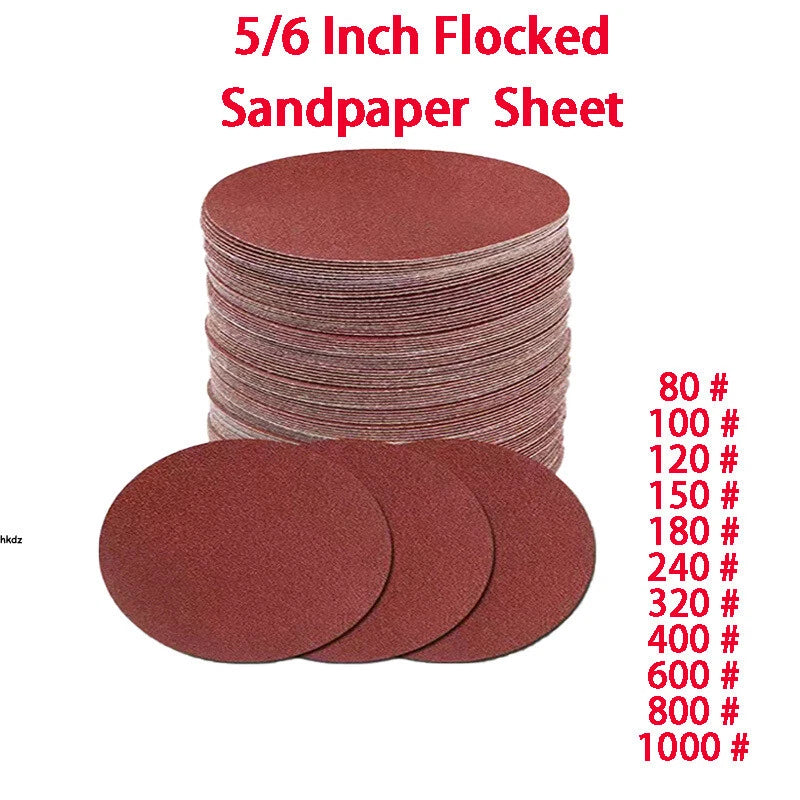 125mm 5"/150mm 6 Inch Sanding Grinding Pads Discs Sandpaper 80-1000# Hook & Loop
