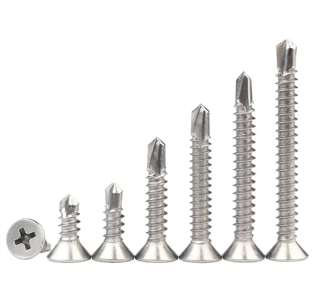 304 Stainless Steel Phillips Countersunk head Drilling screws M3.9 - M5.5 - HomeDIYer