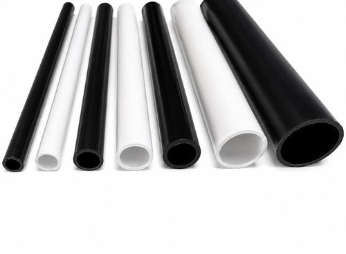 Grey PVC Round Tube Pipe – Solvent Weld, 20mm to 315mm OD, Cut to Length