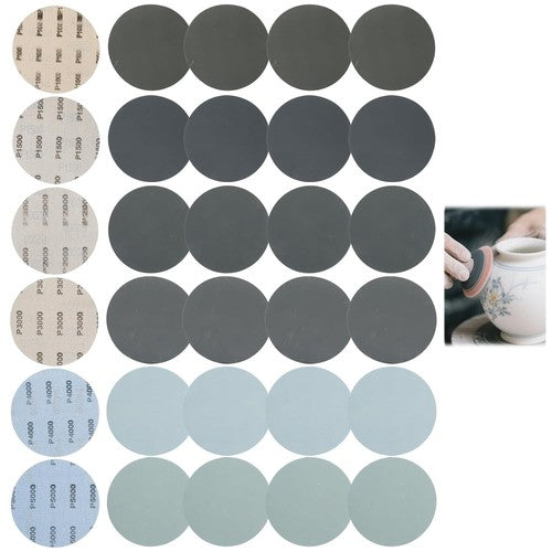 5 Inch(125mm)Hook & Loop Sponge Sandpaper 6 Hole Wet and Dry Sanding Discs