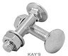 Stainless Steel A2 Carriage Bolts with Flange Nuts — M3 to M12 Cup Square Coach Screws Set - HomeDIYer