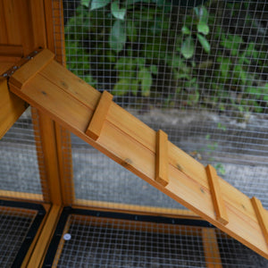 82-Inch Extra Large Outdoor Rabbit Hutch with Waterproof Roof & Pull-Out Tray