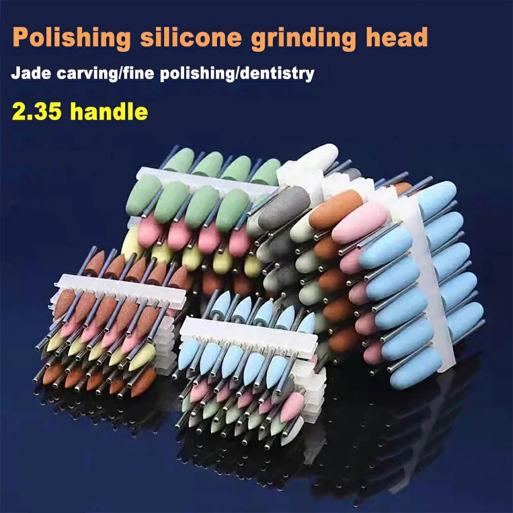 Dental Silicone Rubber Polishers Burs Grinding Heads 2.35mm HP Shank Drill Rotary Dentist Tool Dental Lab Instrument - HomeDIYer