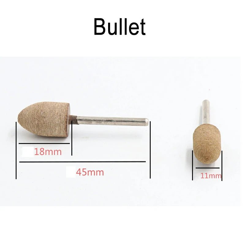 Leather Grinding Head Polishing Buffing Brush Wheel for Rotary Tools Dremel Accessories 2.35mm/3mm Shank - HomeDIYer