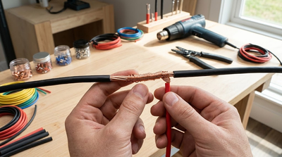 How to splice electrical wires T-joint connection