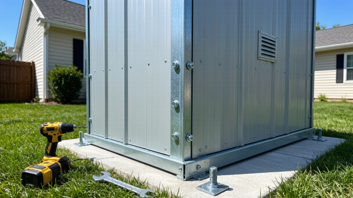 outdoor storage shed assembly heavy-duty fasteners bolts and anchors guide - HomeDIYer