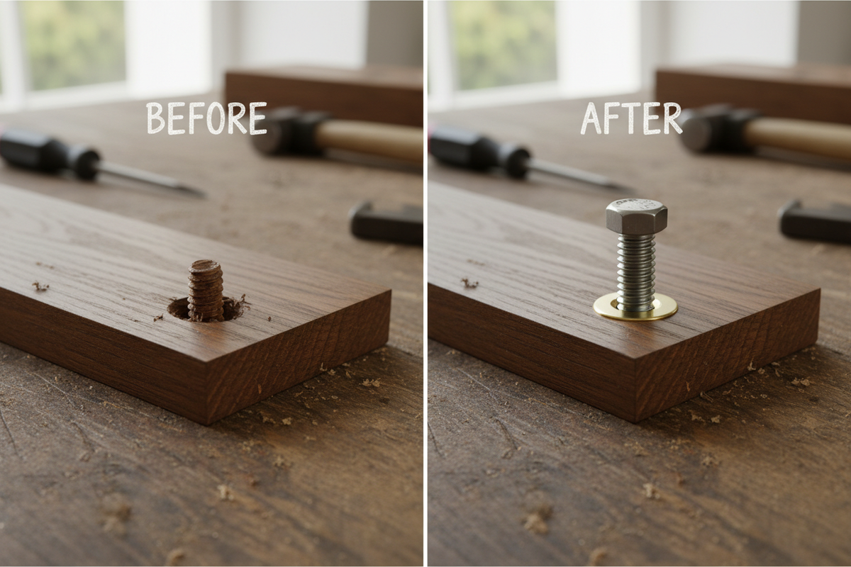 How to Repair Stripped Screw Holes in Wood Furniture Permanently