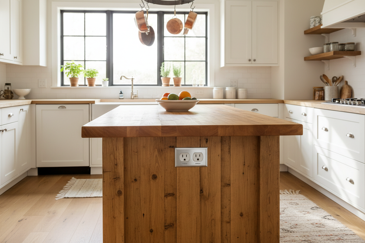 Adding Power to a Kitchen Island: Code Requirements & DIY Wiring