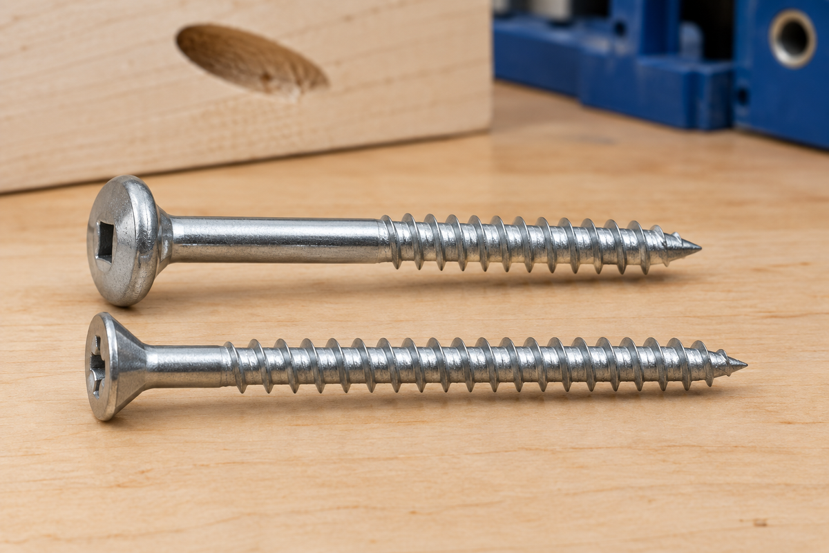 What is the difference between pocket hole screws and regular screws? - HomeDIYer