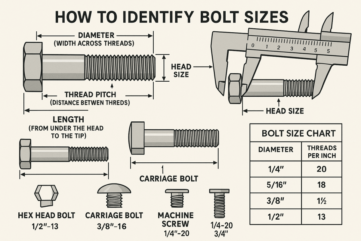 How to identify bolt size? - HomeDIYer