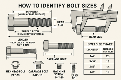 How to identify bolt size? - HomeDIYer