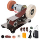 Mini Belt Sander, Electric Small Sander Knife Making Supplies, 7 Adjustable Speed Electric Knife Sharpener, Power Belt Grinder for Woodworking, Metal Working DIY