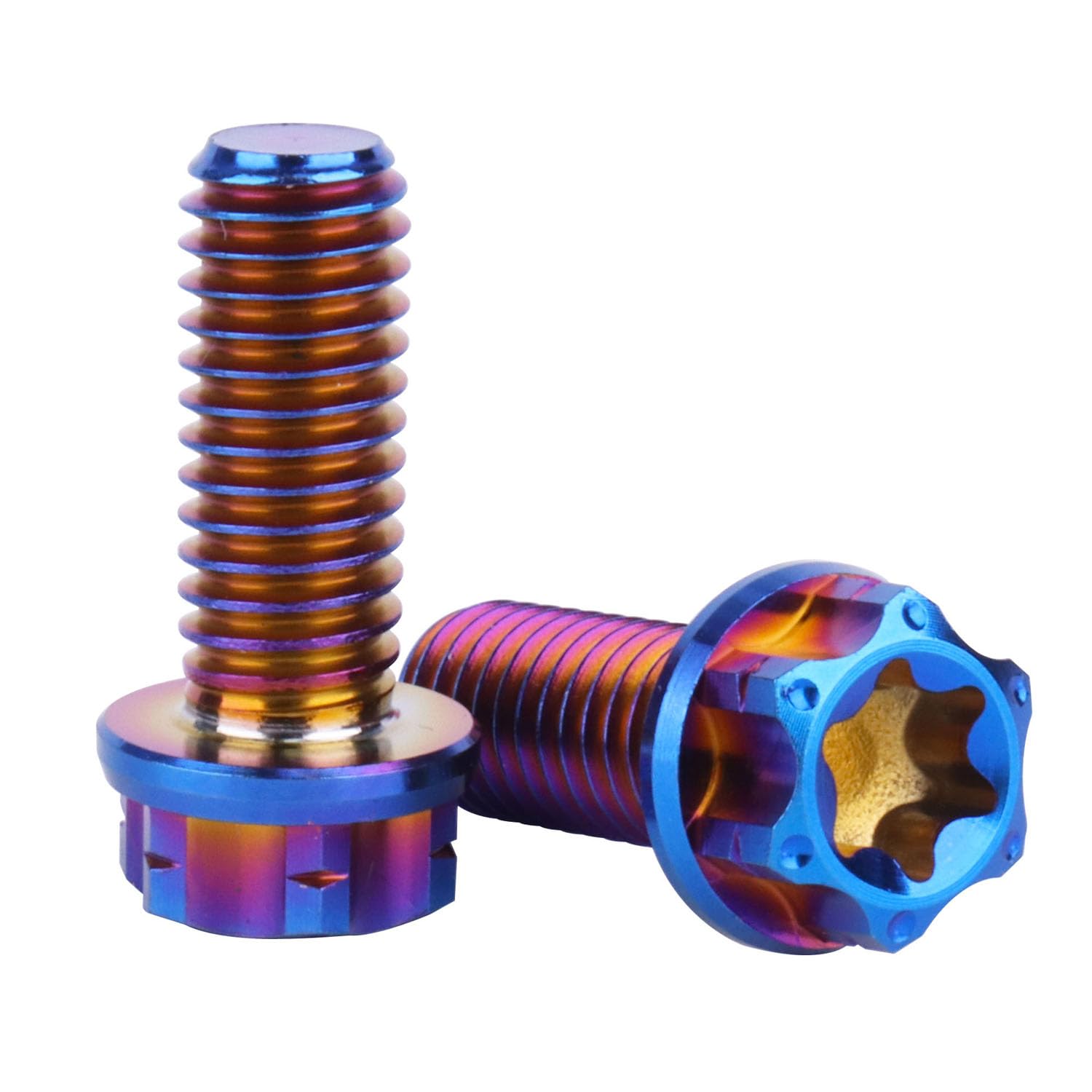 M4 M5 M6 M8 TC4 Titanium Screws Torx/Hex 6 colors 10-60mm （5Pcs）