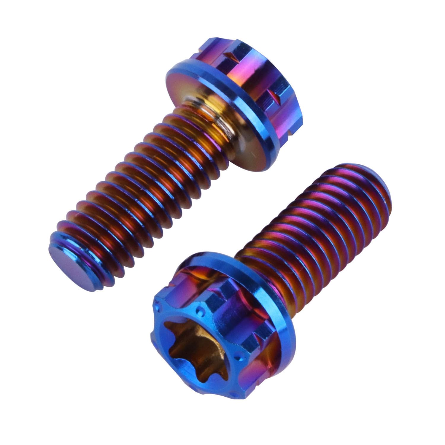 M4 M5 M6 M8 TC4 Titanium Screws Torx/Hex 6 colors 10-60mm （5Pcs）