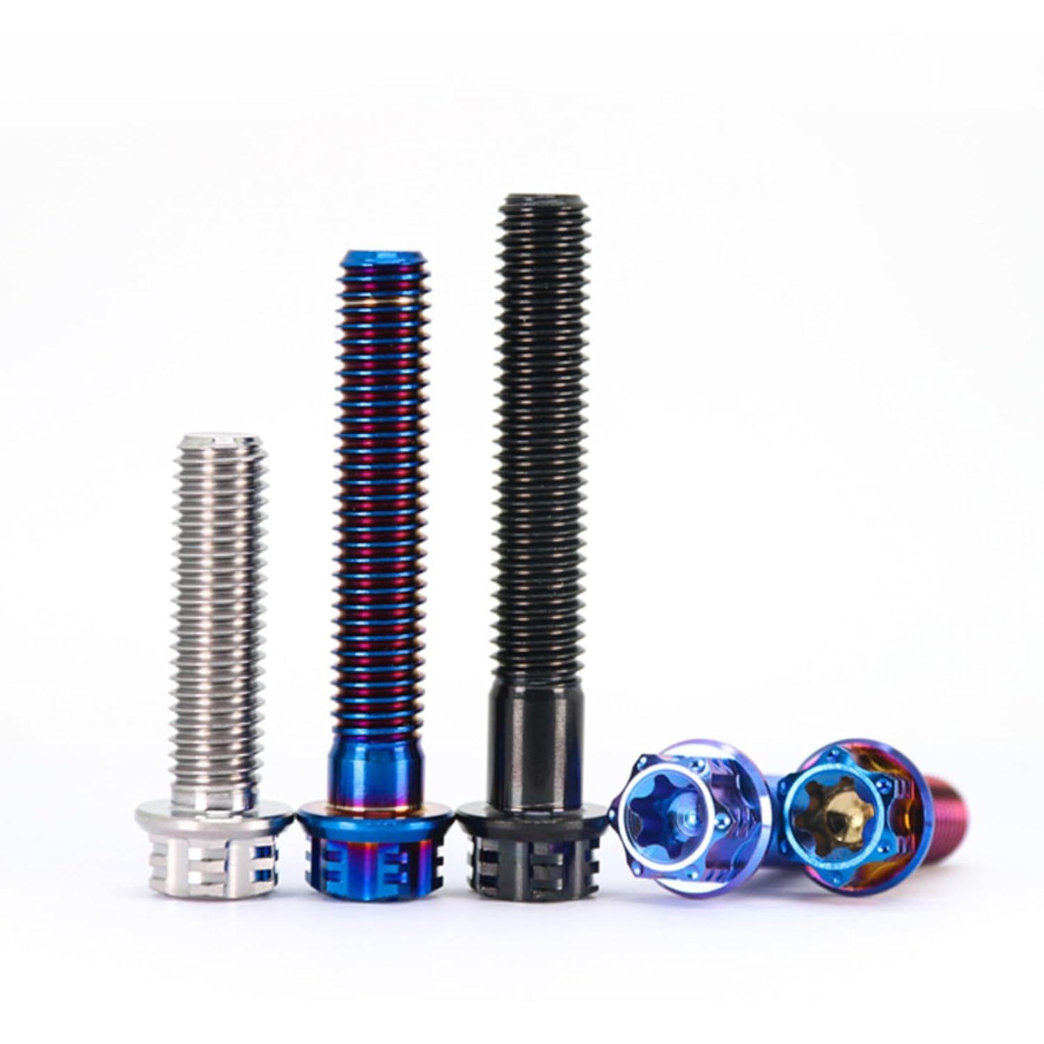 M4 M5 M6 M8 TC4 Titanium Screws Torx/Hex 6 colors 10-60mm （5Pcs）