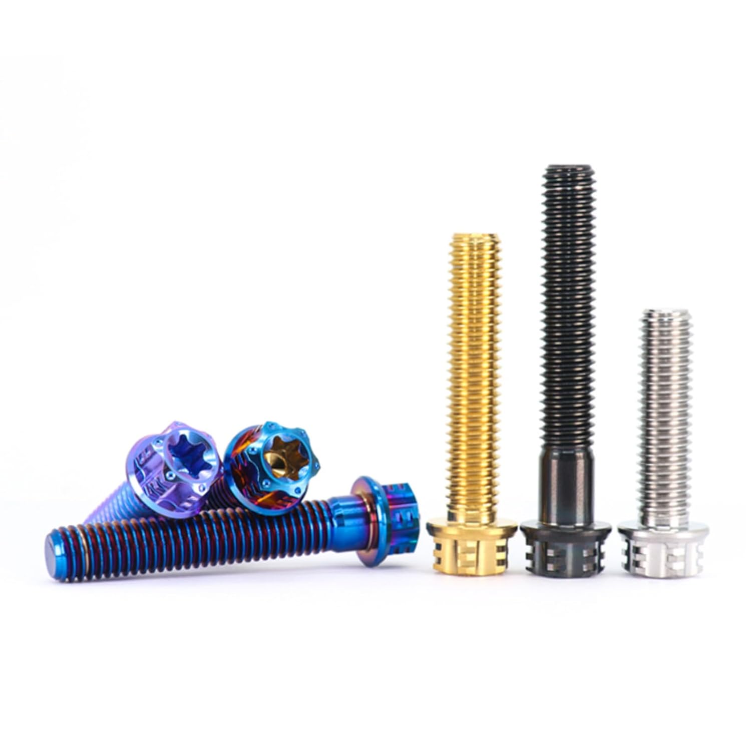 M4 M5 M6 M8 TC4 Titanium Screws Torx/Hex 6 colors 10-60mm （5Pcs）