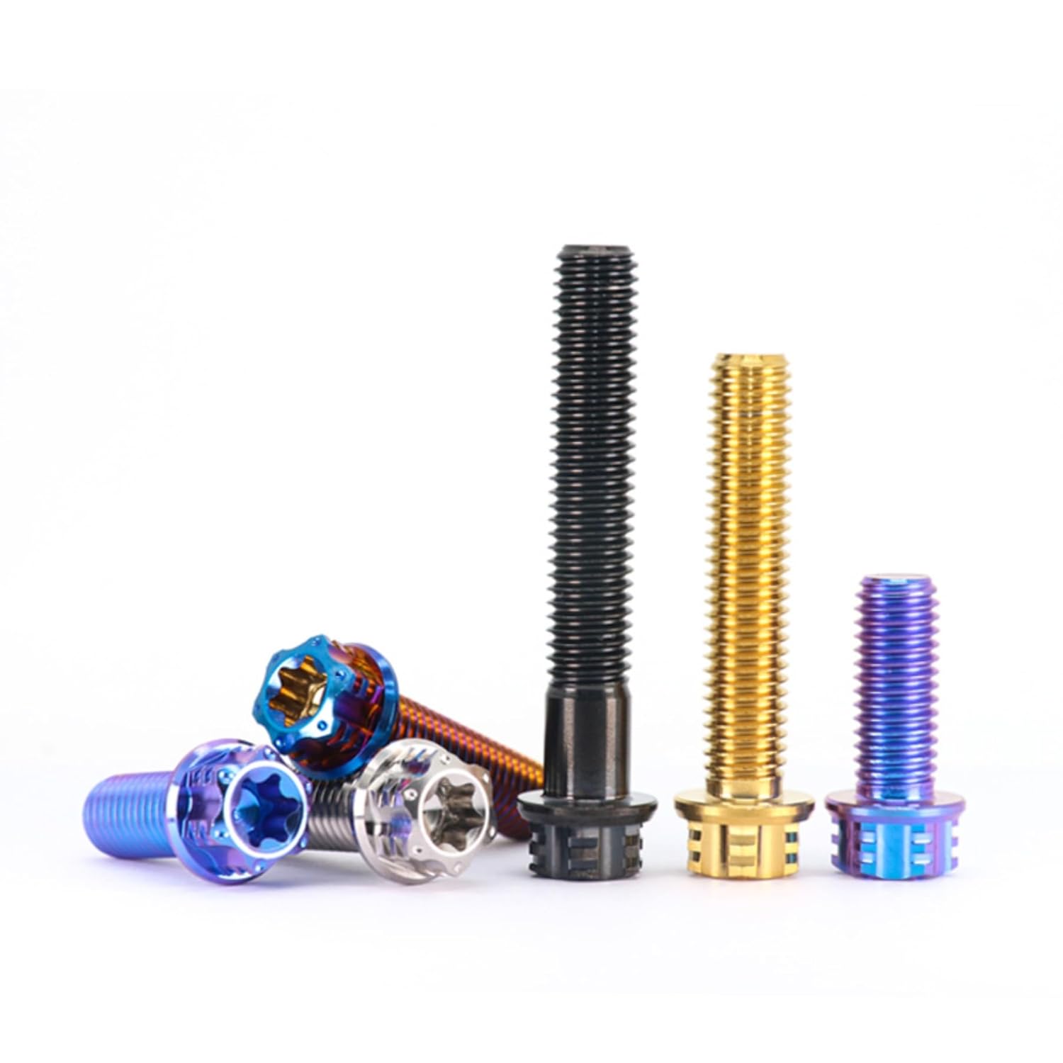 M4 M5 M6 M8 TC4 Titanium Screws Torx/Hex 6 colors 10-60mm （5Pcs）