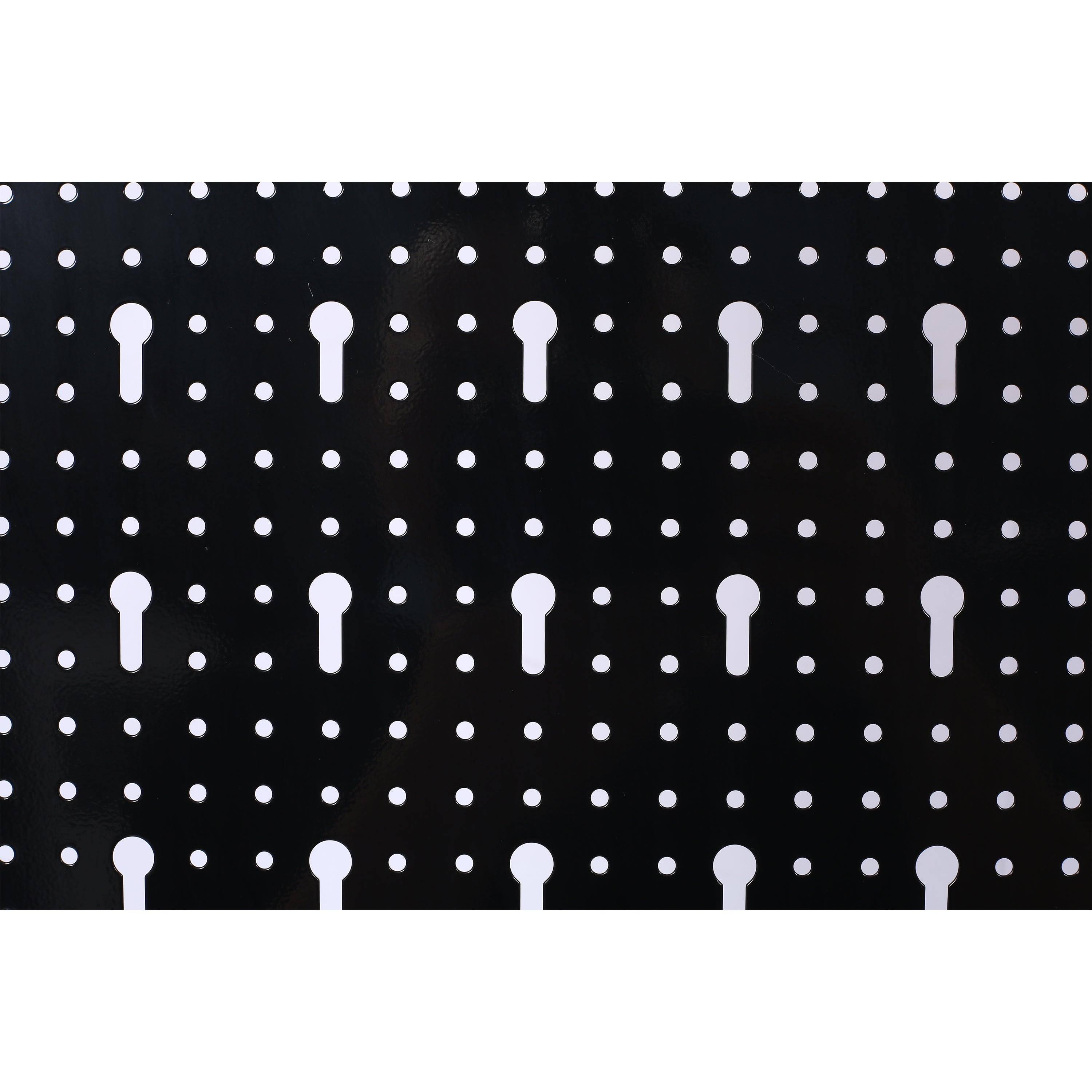 4ft Metal Pegboard Wall Organizer Kit, 48"x24" Garage Tool Storage with Drill Bit Rack, Wrench Rack & Hooks, Black