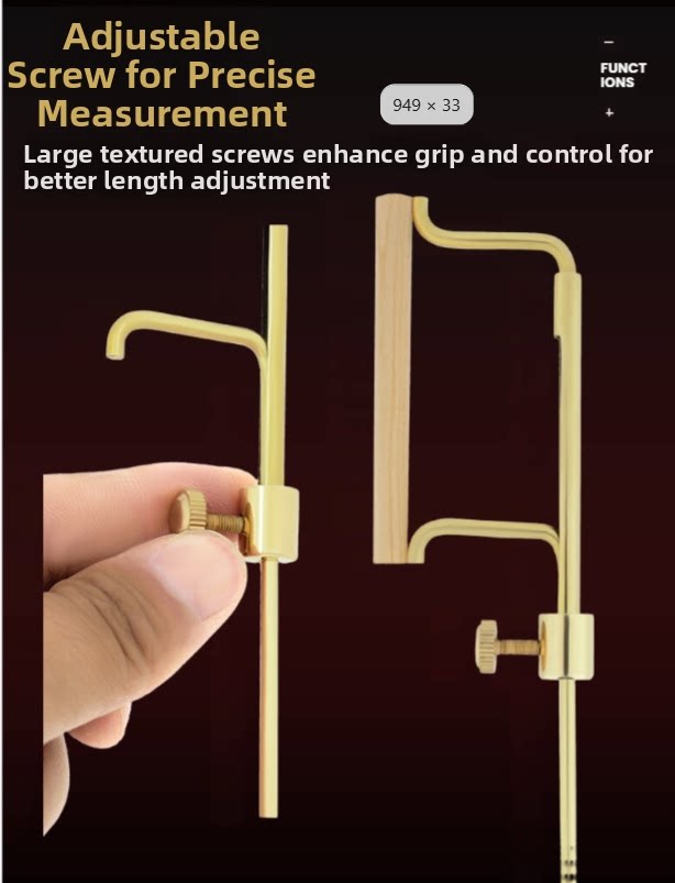 Violin Cello Bass Sound Post Tool Set Brass Setter Clip Ruler