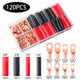 120Pcs Copper Wire Lugs with Heat Shrink Set, Battery Cable Lugs Battery Cable Ends Ring Terminals Connectors
