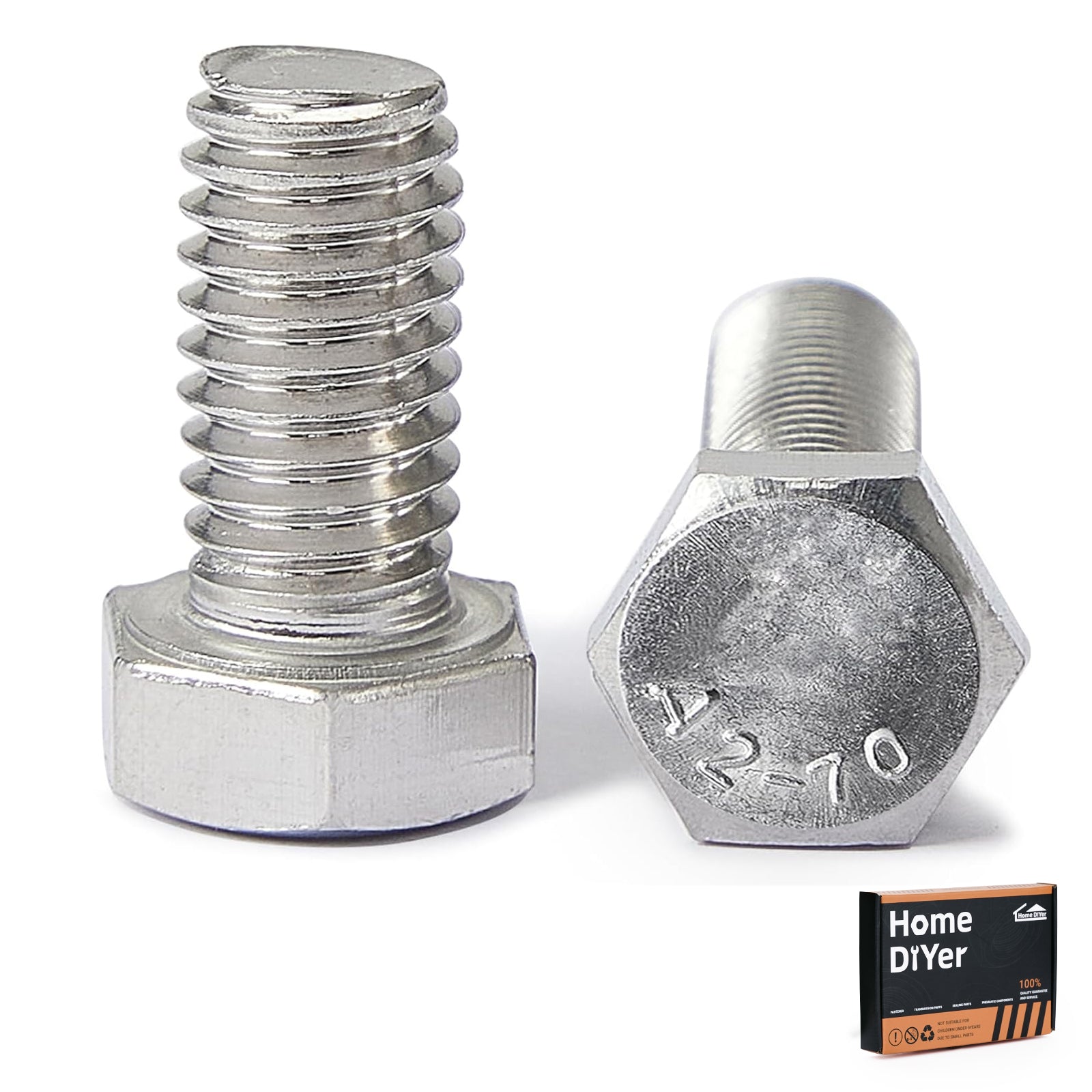 A2 Stainless Steel Hexagon Head Set Screws – Fully Threaded Bolts M4 to M12 | DIN933