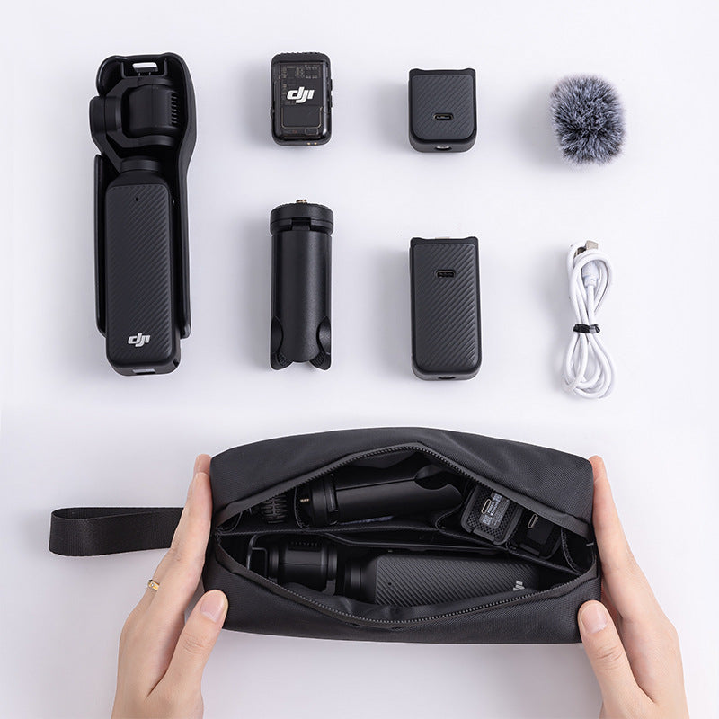 DJI Pocket 3 Carrying Bag, Waterproof Nylon Pouch with Dividers for Pocket 3 and Accessories, Ink Black or Olive Green