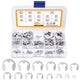 380Pcs 14 Sizes Stainless Steel E-Clip Circlip Kit Retaining Ring Assortment Set