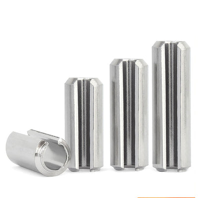 304 Stainless Steel Spring Pins Cylindrical Elastic Open Dowel Pins M1.5-M3（25PCS）