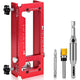 Door Hinge Installation Kit with Jig, Router Bit & Self-Centering Drill Bit