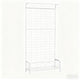 White Plant Holder,Metal Tall Plant Stand with Trellis and Hanging Bar,for Indoor Outdoor Use