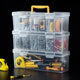 Transparent Hardware Tool Box Multi-Functional Plastic Tool Box Portable Hardware Parts Box Tool Box