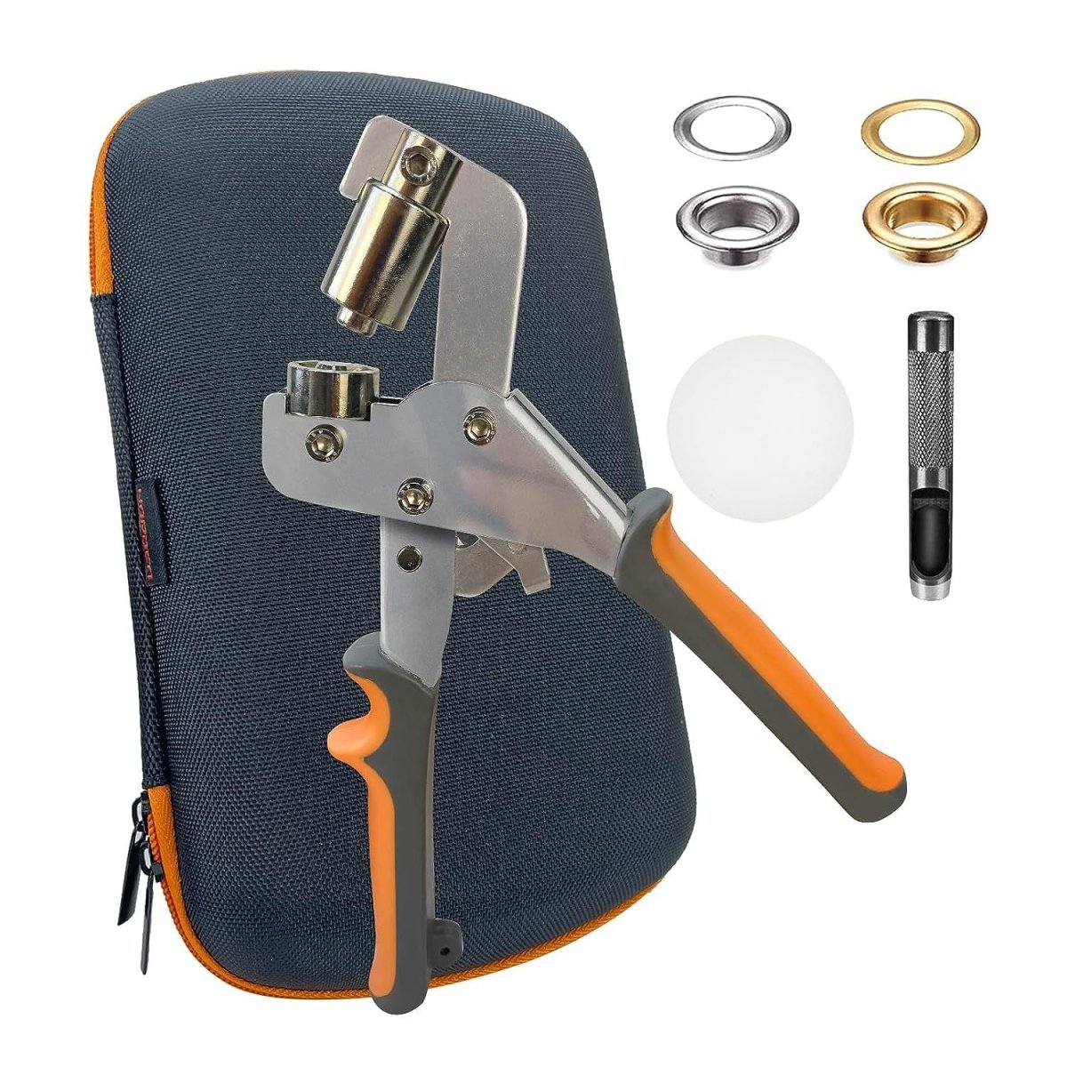 10mm Air Hole Buckle Punching Sail Tent Fabric Installation Tools - Hand Press Pliers Manual Set, Metal Eyelet Buckle - HomeDIYer