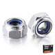 A2 Stainless Steel Nyloc Nuts – Self-Locking Nylon Insert Hex Nuts M2.5 to M16
