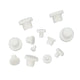 White Solid Silicone Rubber Hole Plug | Round End Cap 2.7–14mm